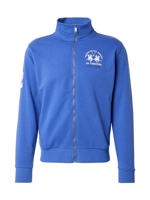 La Martina Sportssweatjakke  blå / hvid