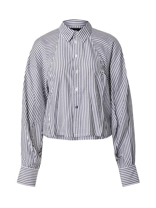 G-STAR Bluse  natblå / hvid