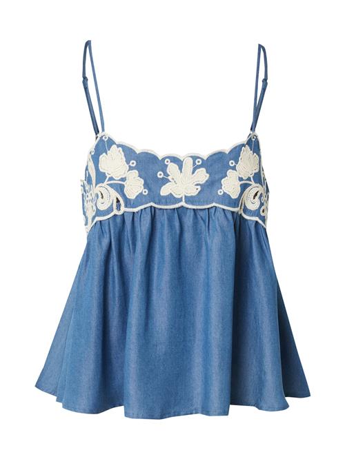 OBJECT Overdel 'OBJElla'  blue denim / hvid