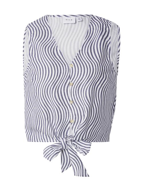 VILA Bluse 'VIDanelli'  marin / hvid