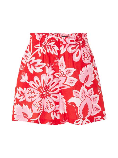 OUI Bukser  lys pink / rød / hvid