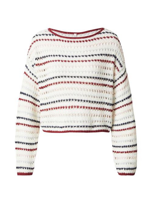 ONLY Pullover 'ONLGeena'  marin / carminrød / hvid