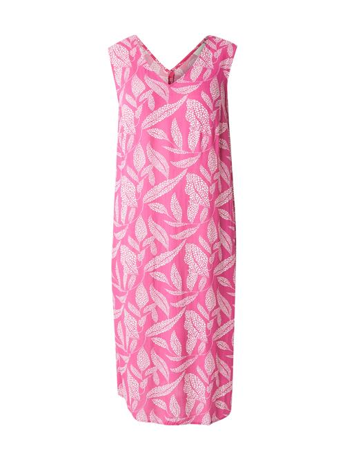 ONLY Carmakoma Kjole 'CARCALYPSO'  fuchsia / hvid