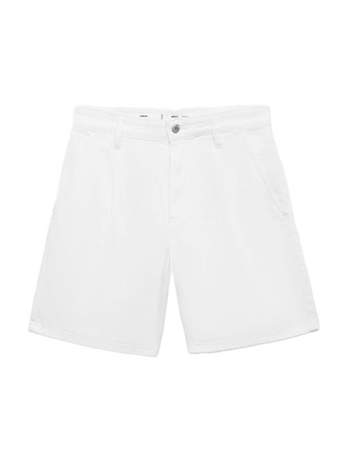 MANGO Bukser med lægfolder 'MARINA'  offwhite