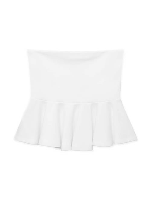 MANGO Overdel 'PEPLUM'  hvid