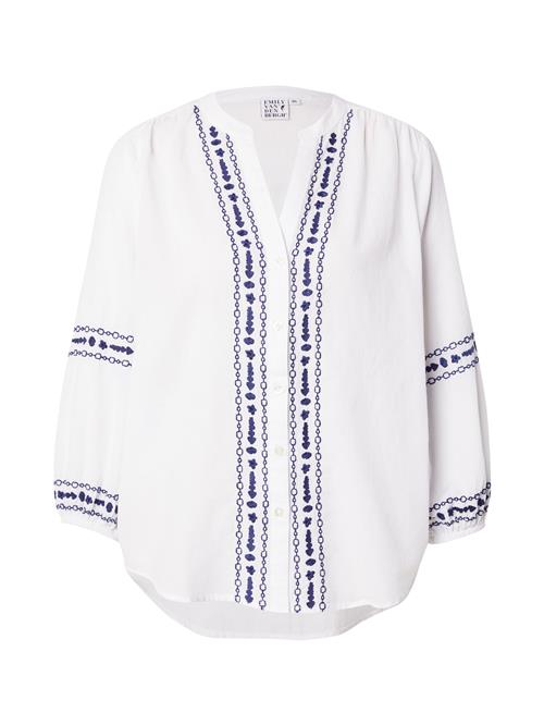 Emily Van Den Bergh Bluse  mørkeblå / hvid