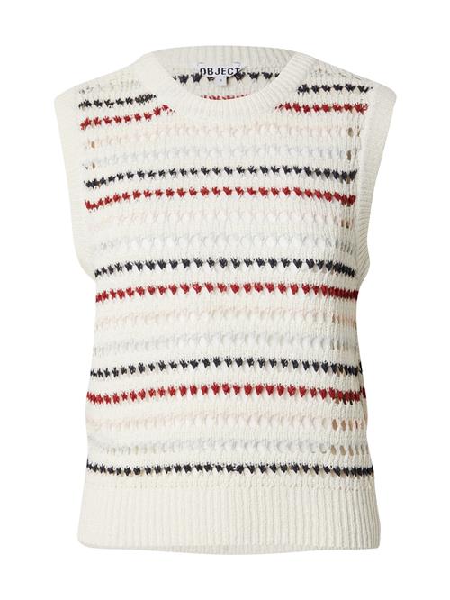 OBJECT Sticktop 'OBJZELIA'  navy / mørkerød / hvid