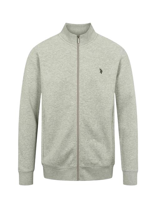 U.S. POLO ASSN. Sweatjakke 'UMOscar'  lysegrå / sort