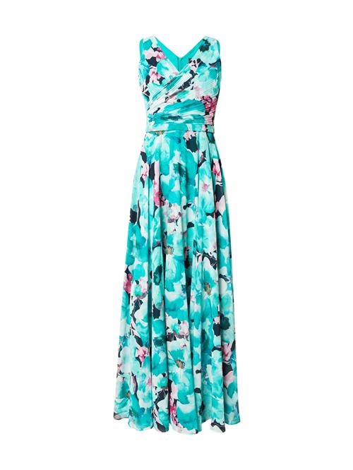 Vera Mont Kjole  cyanblå / mørkeblå / lys pink / hvid