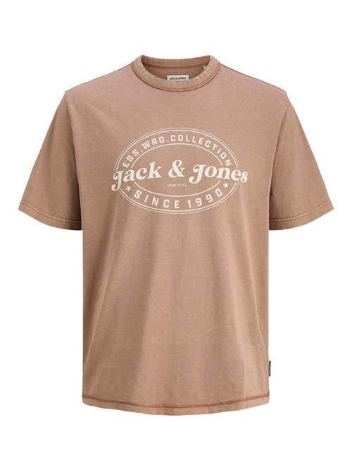 JACK & JONES Bluser & t-shirts 'JJEDover'  lysebrun / offwhite