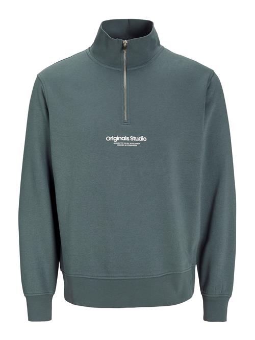 JACK & JONES Sweatshirt 'JWHVESTERBRO'  dueblå / hvid