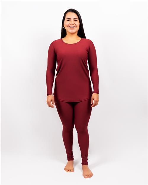 Vigga Fitted Bordeaux Long-Sleeve - Extra Length