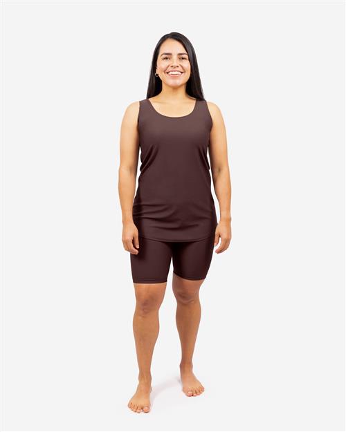 Vigga Fitted Brown Top - Extra Length