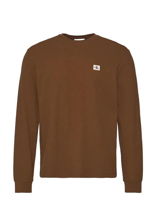 Calvin Klein Jeans | Ls Waffle Woven Label Crewnk Tee | XS