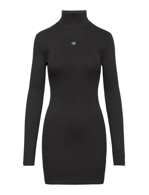 Calvin Klein Jeans | Ls Woven Label 2X2 Rib Mini Dres | M