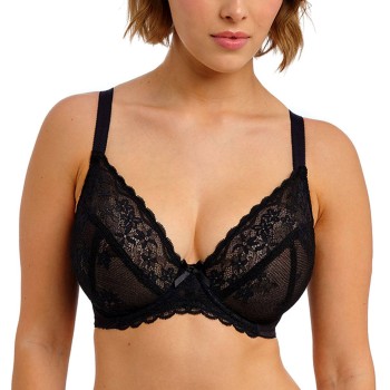 Freya BH Quinn Underwire Plunge Bra Sort F 60 Dame