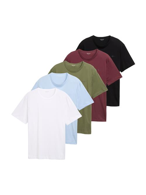 TOM TAILOR Bluser & t-shirts  lyseblå / oliven / rubinrød / sort / hvid