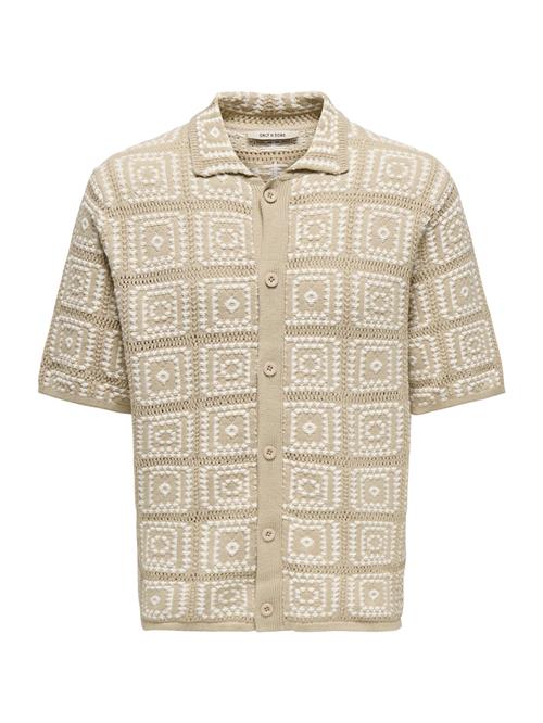 Only & Sons Skjorte  beige / hvid