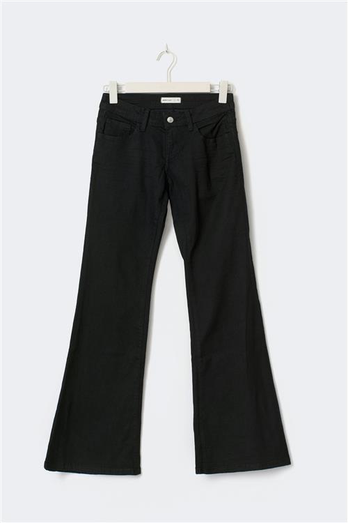 Gina Tricot - Ultra low flare tall jeans - ultra low waist - Sort - 36 - Dame