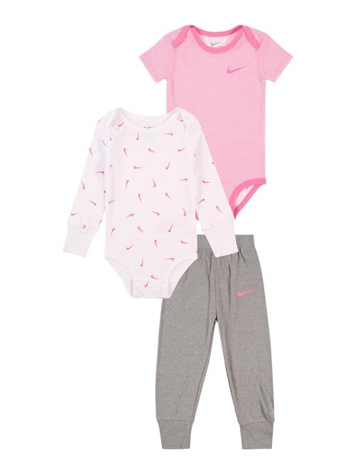 Nike Sportswear Sæt 'ESSENTIAL'  grå-meleret / lyserød / hvid