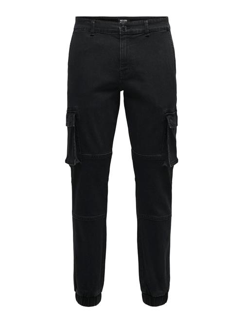 Only & Sons Cargojeans 'ONSCam'  black denim