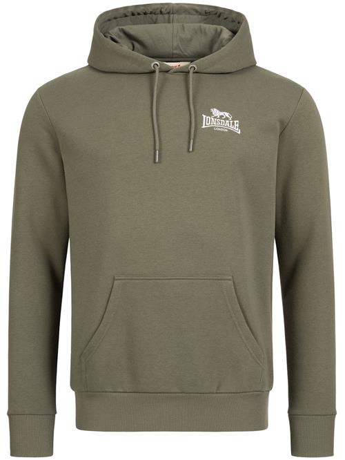 LONSDALE Sweatshirt 'Talmine'  mørkegrøn / hvid