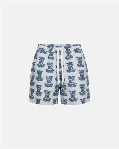 Badeshorts "willy" | 100 polyester | Blå m. mønster