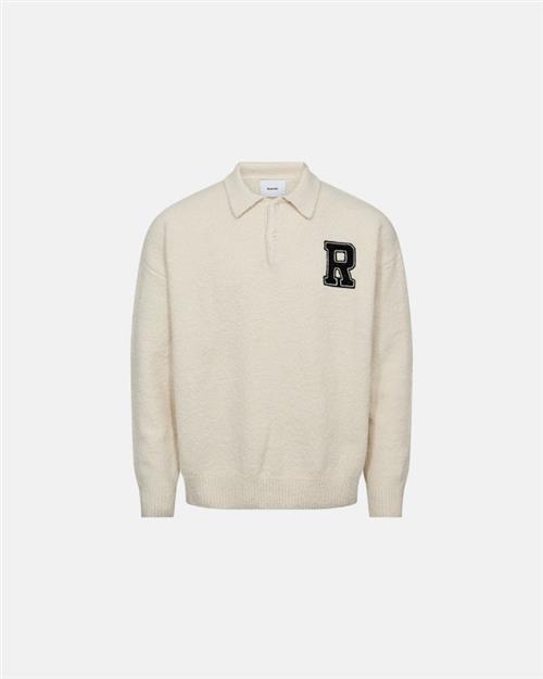 Langærmet polo "eddy" | Bomuld | Off white