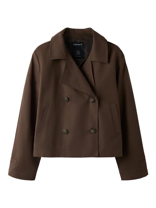 NAME IT Kort Trench Coat Madelin Chocolate Brown
