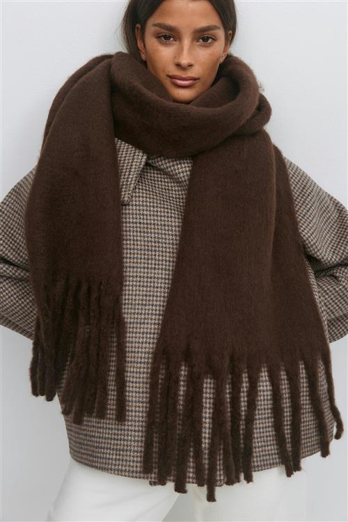 Gina Tricot - Soft chunky scarf - Tørklæder og halstørklæder - Brun - ONESIZE - Dame