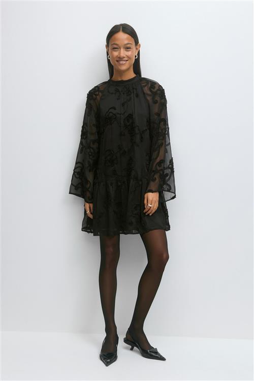 Gina Tricot - Structure dress - korte kjoler - Sort - XS - Dame