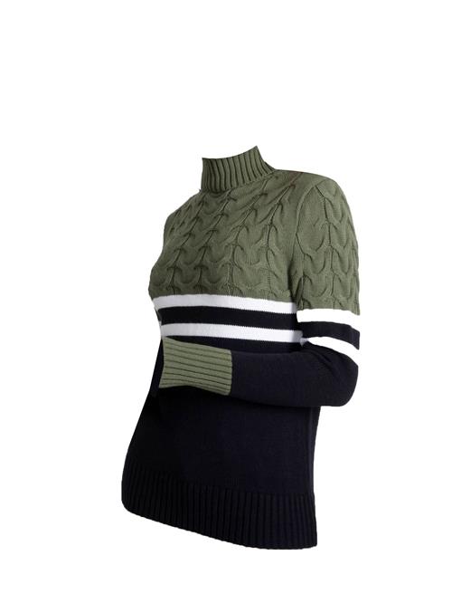 Jacey Quinn Pullover  grøn / sort / hvid