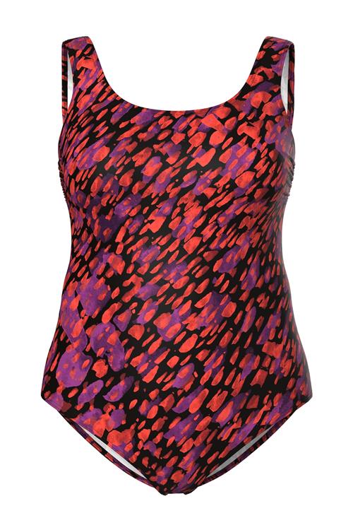 Ulla Popken Badedragt 'Alice'  lilla / rød / sort