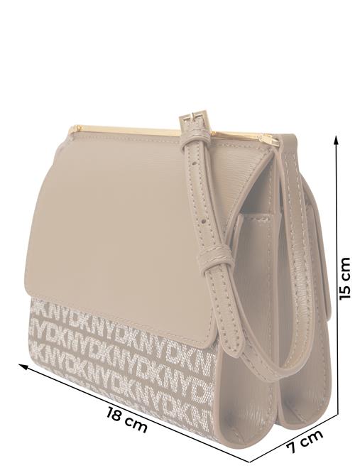DKNY Skuldertaske 'MONA'  camel / hvid