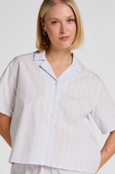 Hunkemöller Stribet Bomuldsjakke Lilla