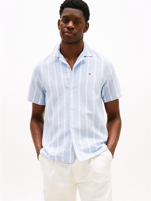 LINEN BLEND STRIPED SS RF SHIRT
