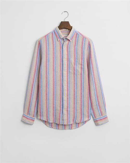 REG LINEN MULTISTRIPE SHIRT