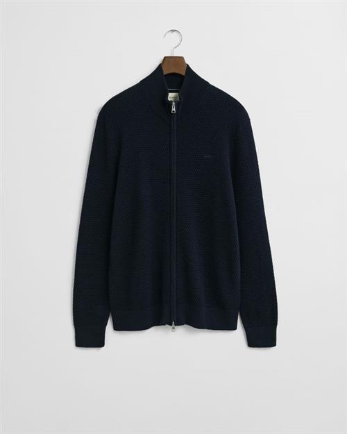 TEXTURED COTTON MERINO CARDIGAN