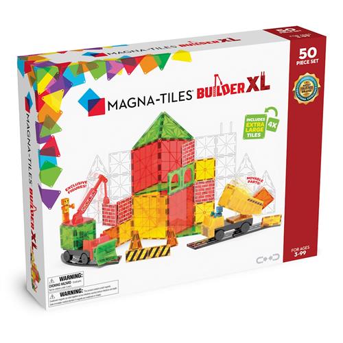 Magna-Tiles MAGNA-TILES Builder XL 50 Stk. Multi  Multi-3 Years+  Rød  One Size 3+ Years unisex