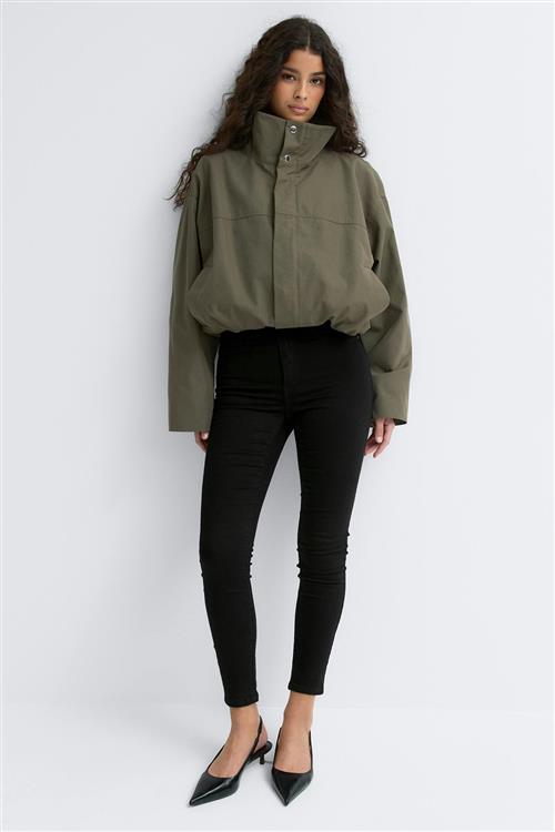 Gina Tricot - molly high waist jeans - Highwaist jeans - Sort - XL - Dame