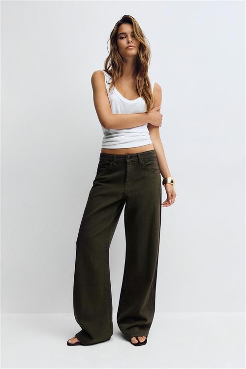 Gina Tricot - Perfect wide jeans - wide jeans - Brun - 44 - Dame