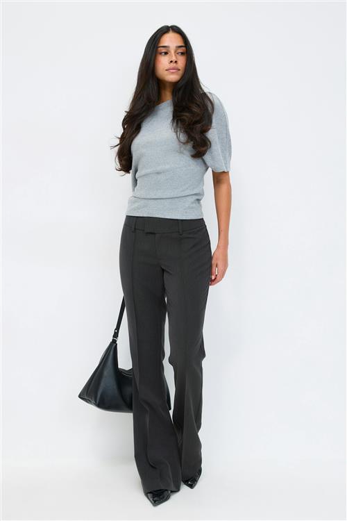 Gina Tricot - Low waist bootcut trousers - Habitbukser - Grå - 36 - Dame