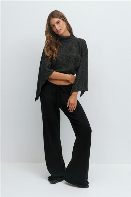 Gina Tricot - Knitted trousers - Bukser - Sort - XS - Dame