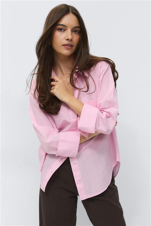 Gina Tricot - Poplin shirt - Skjorter - Lyserød - XL - Dame