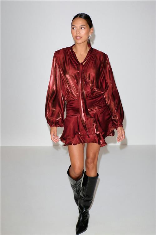 Gina Tricot - Mini frill dress - Kjoler - Rød - 38 - Dame