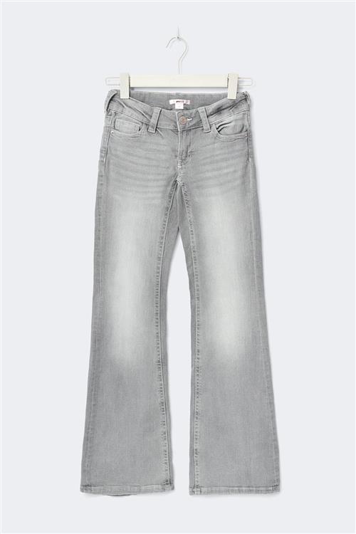 Gina Tricot - Y dixie low flare jeans - low waist jeans - Grå - 146 - Pige