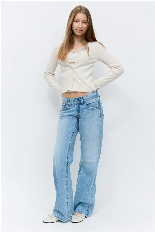 Gina Tricot - Y miss lowlow jeans - jeans - Blå - 170 - Pige