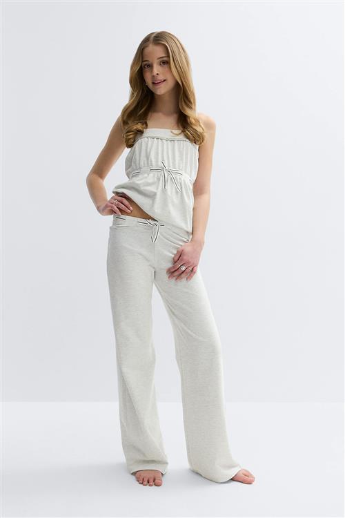 Gina Tricot - Y detail trousers - Bukser til piger 9–14 år - Grå - 158/164 - Pige