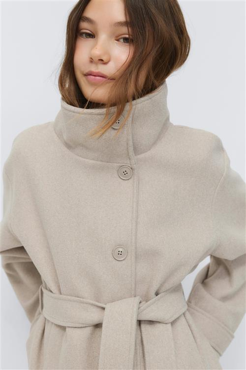 Gina Tricot - Y short felt jacket - Forårsjakker - Hvid - 158/164 - Pige