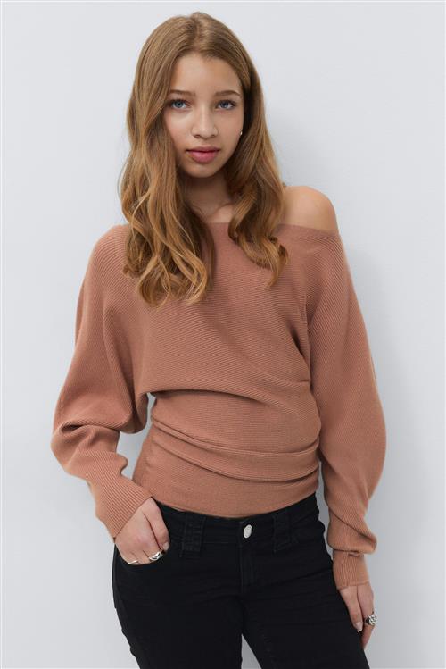 Gina Tricot - Y soft knitted sweater - striktrøjer - Beige - 170 - Pige